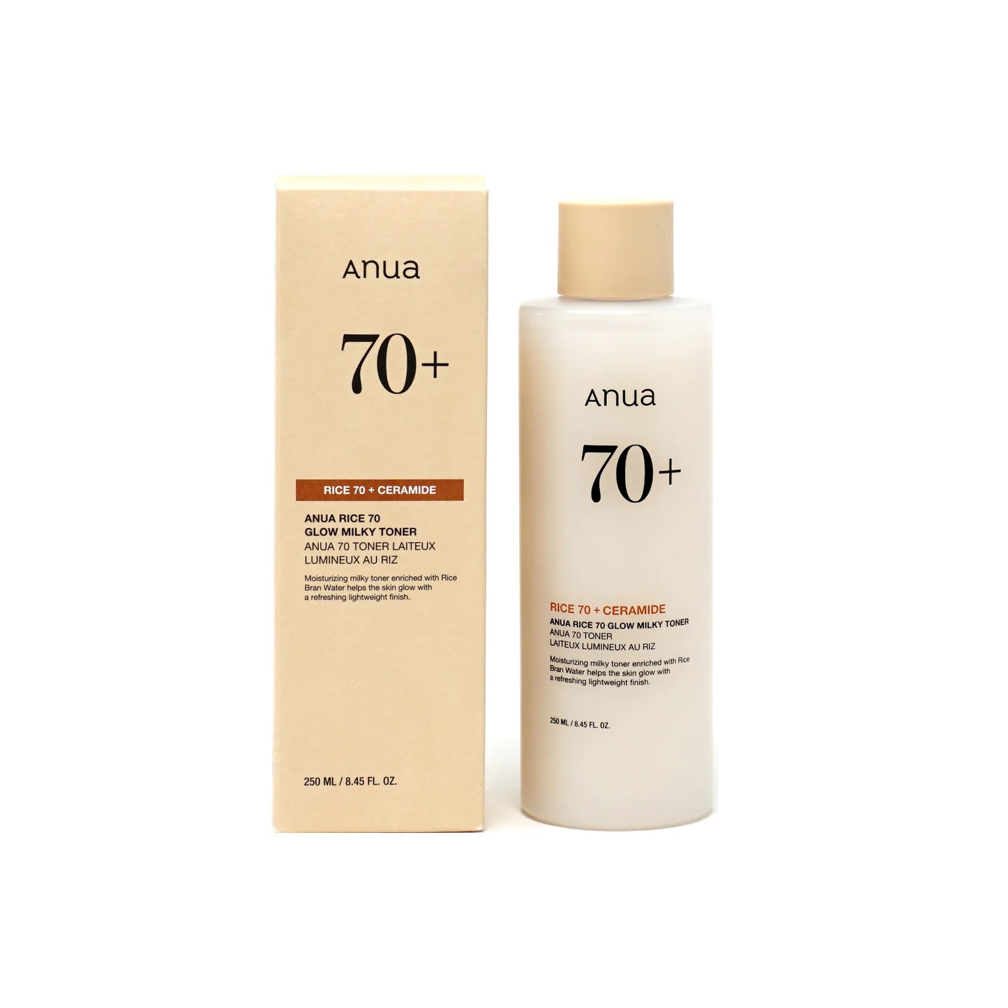 Anua 70 Toner Laiteux Lumineux Au Riz 250ml