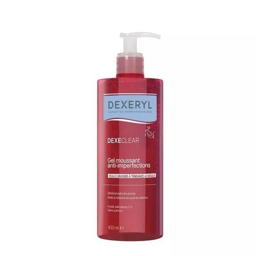 Dexeryl Dexeclear Gel Moussant Anti Imperfections Peaux Grasses à tendance acnéique 400ml
