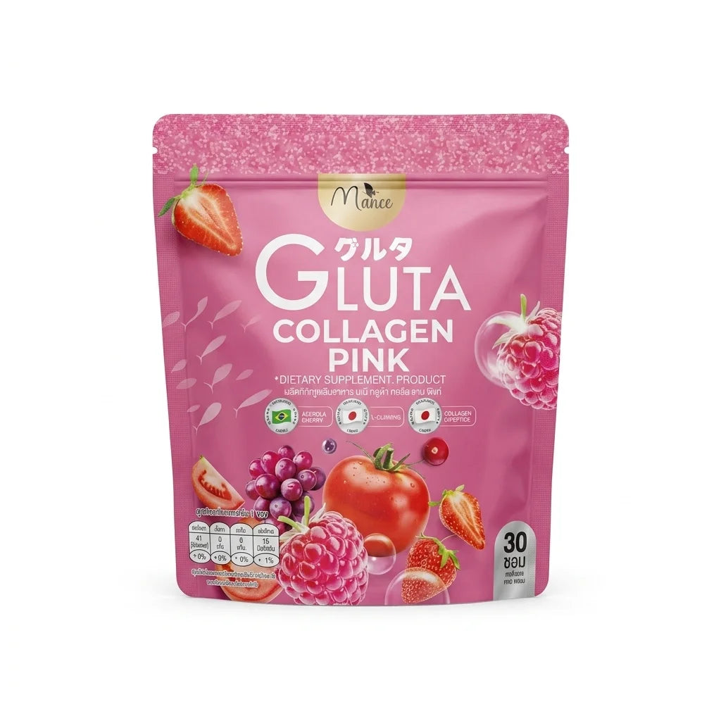 Manee Gluta Collagen Pink – Brillance et fermeté de la peau 30 Sachets
