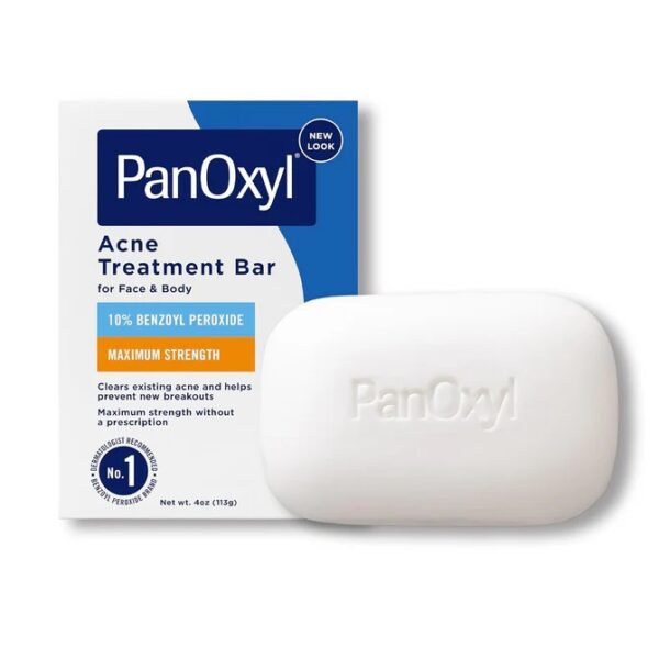 PanOxyl Savon Traitement Anti-Acné au Peroxyde de Benzoyle 10 % – 113 g