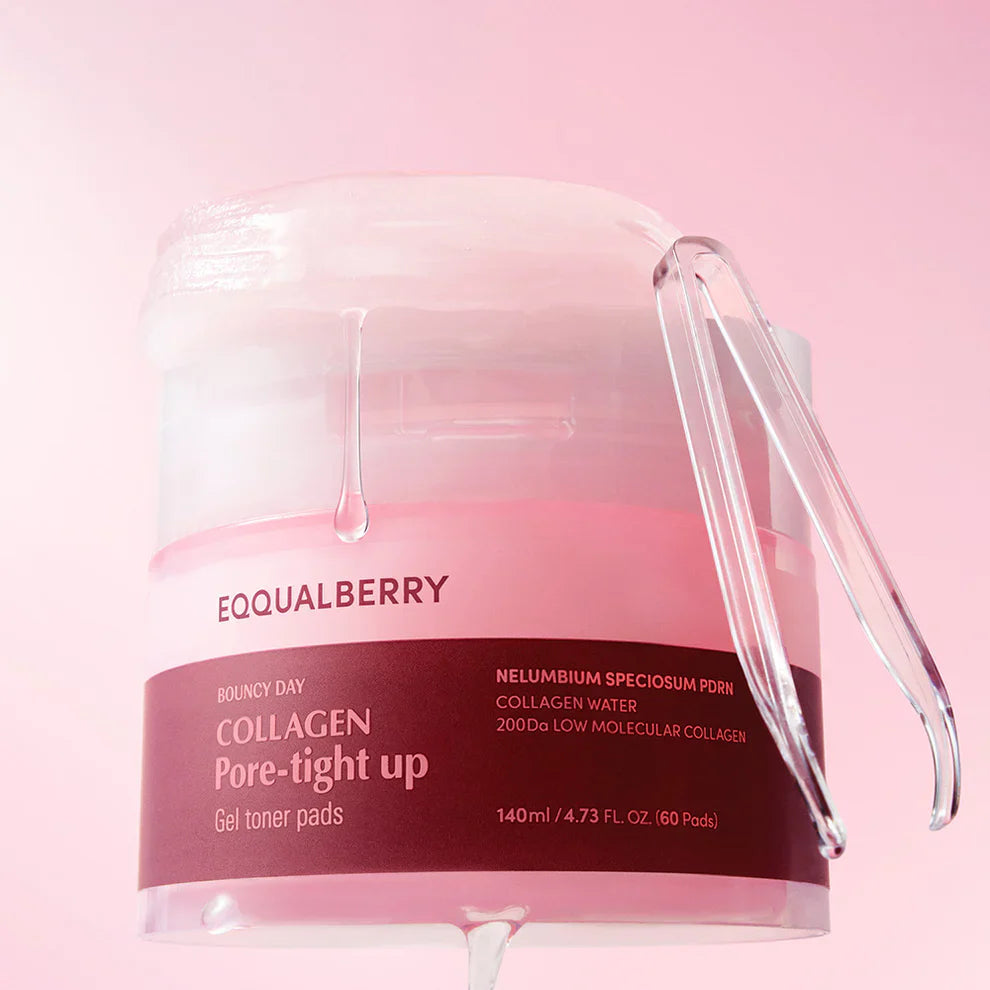 EQQUALBERRY COLLAGEN PORE-TIGHT UP GEL TONER 60 PADS 140 ML