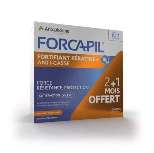 ARKOPHARMA FORCAPIL – Fortifiant Kératine + Anti-casse 180 gélules