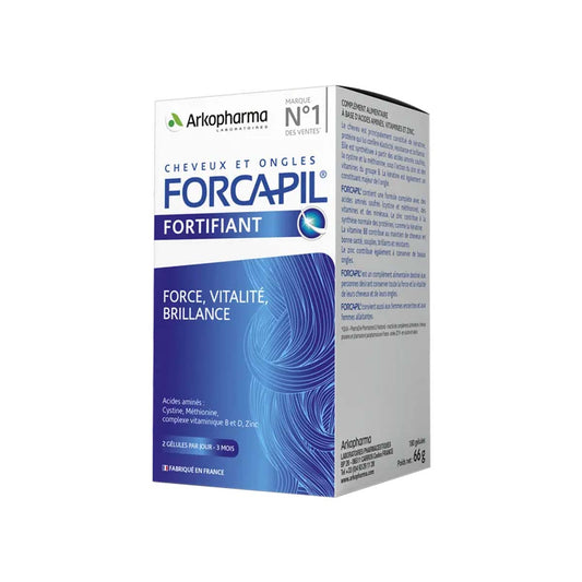 ARKOPHARMA Forcapil® Cheveux et Ongles, Formule fortifiante 3 mois 180 gélules