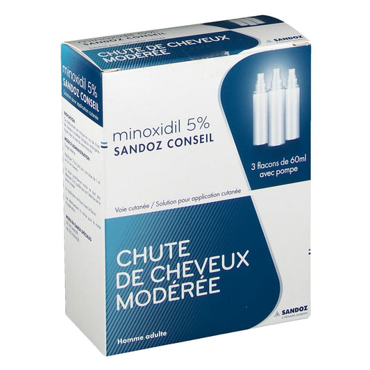 Minoxidil 5 % Anti Chute De Cheveux Sandoz