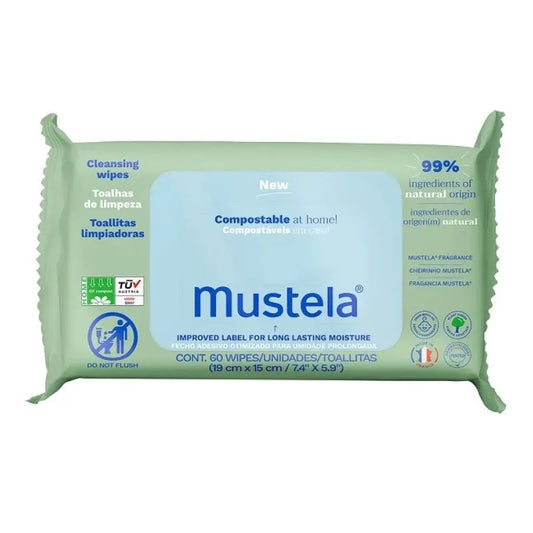 Mustela Lingettes nettoyantes bébé (60)