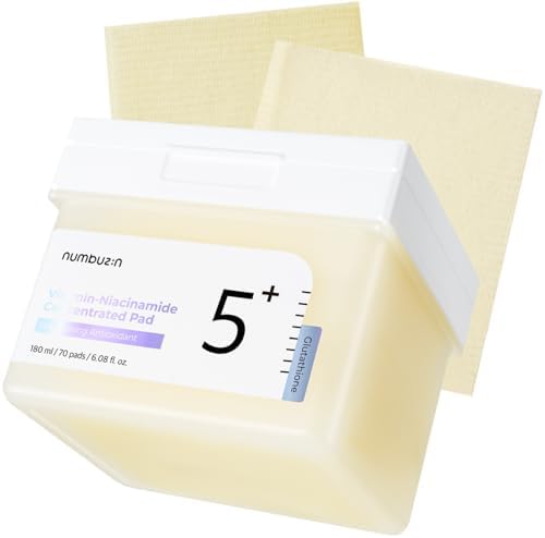numbuzin – No.5 Vitamin-Niacinamide Concentrated Pad – Compresses imbibées de tonique éclaircissant 70 pad