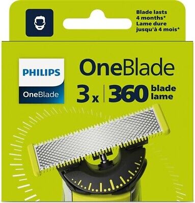 Pack 3 Lames PHILIPS OneBlade 360 Recharges Rasoir