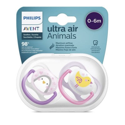 Pack 02 Sucette Ultra air Animals 0-6 mois  AVENT PHILIPS